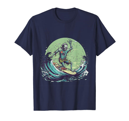 Zombie Surfing Halloween Costume Surf Surfer Men Women T-Shirt