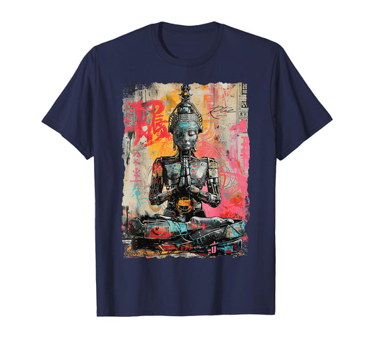 Hip Hop Y2K Vintage Hipster Edgy Urban Streetwear Robot T-Shirt