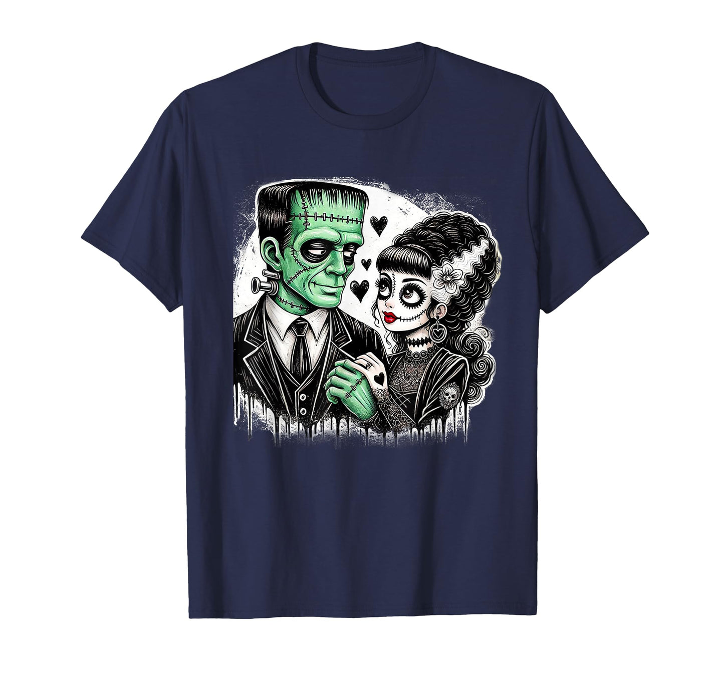 halloween lovers frankenstein skeleton for men women family T-Shirt