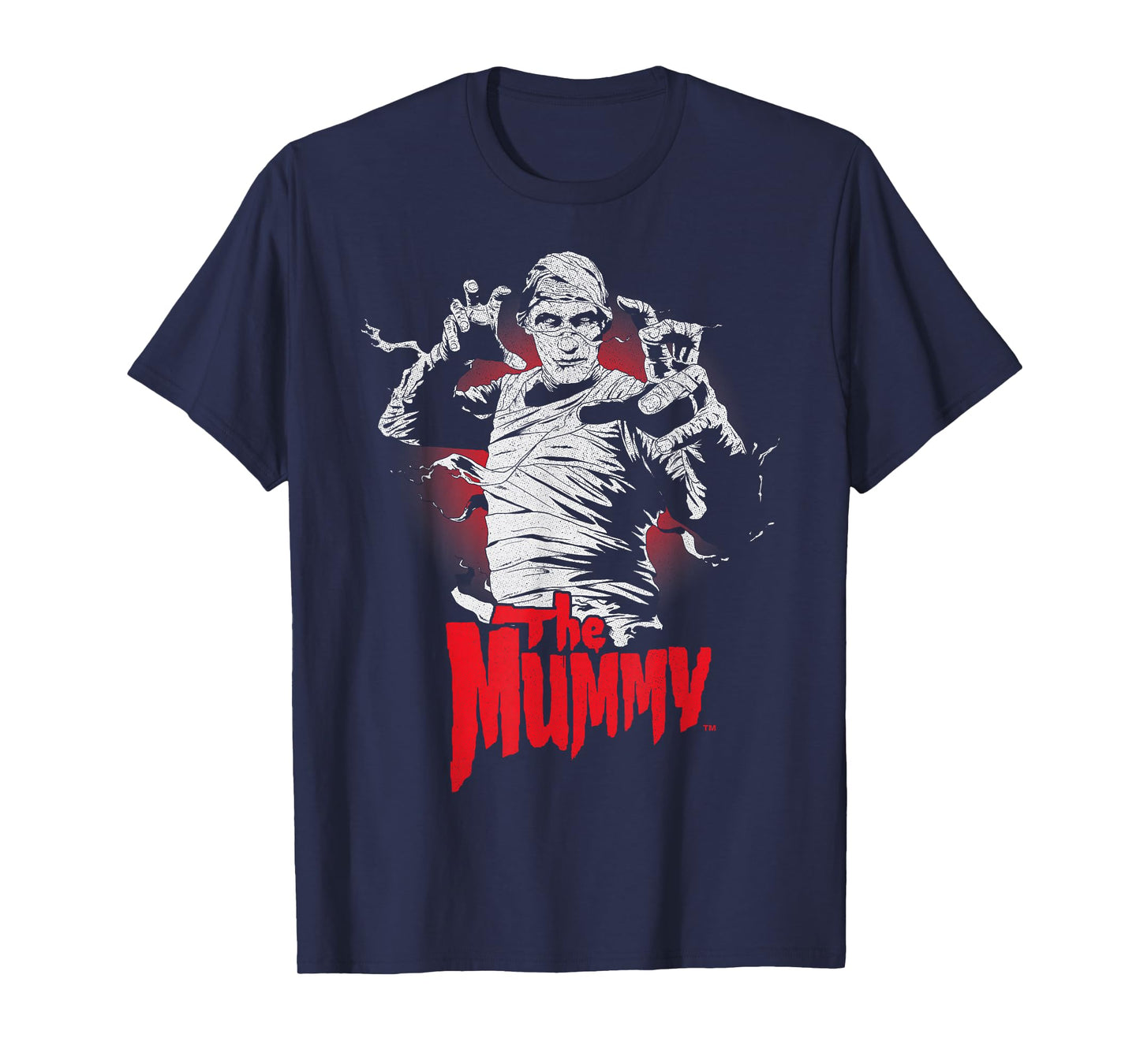 Universal Monsters Distressed The Mummy Portrait Logo T-Shirt