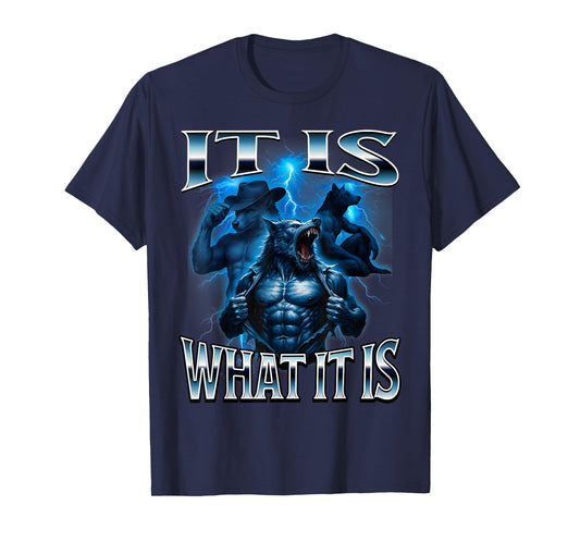 It is What Alpha Wolf Meme Sayings Beta Unhinged Brainrot T-Shirt