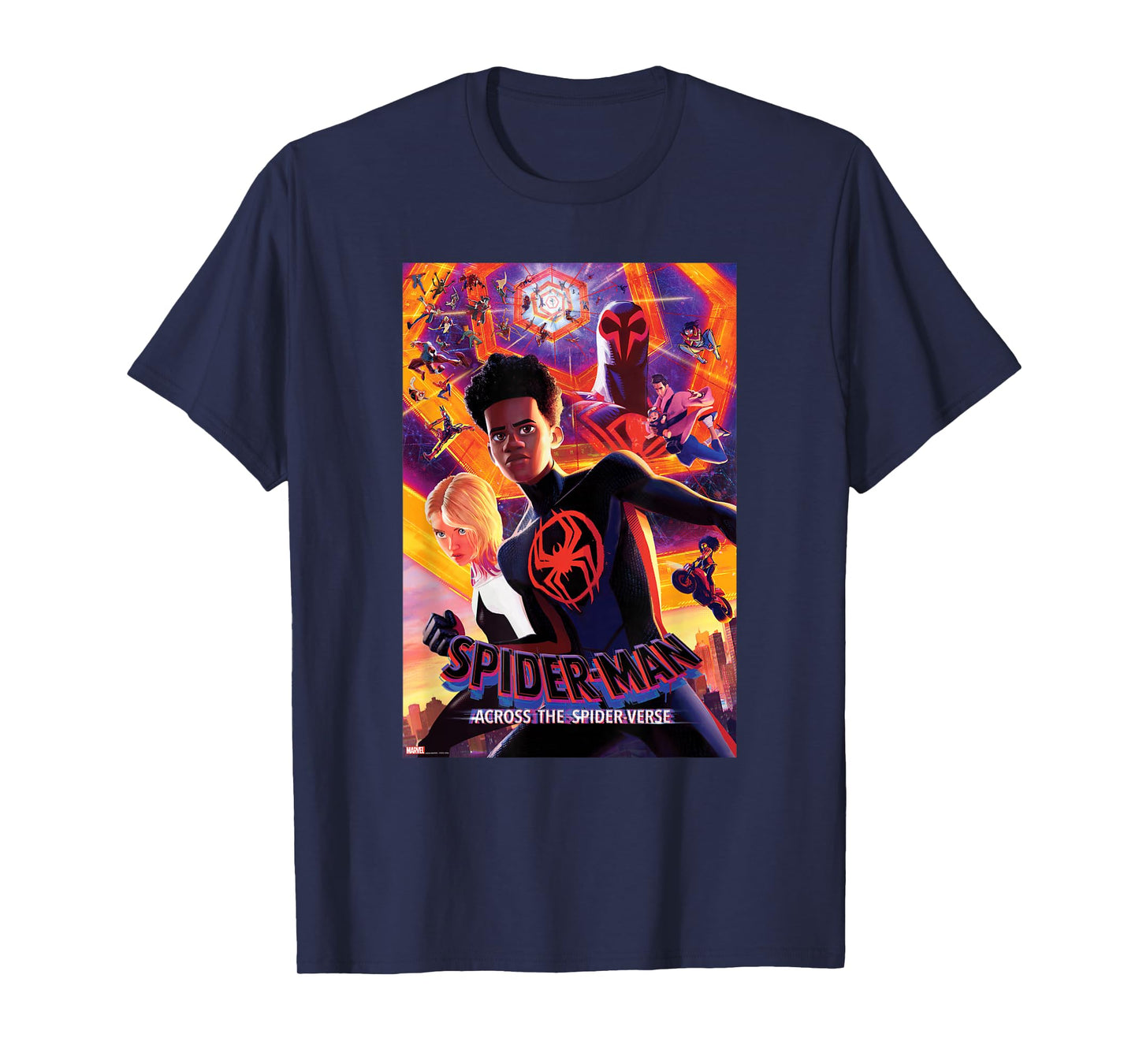 Marvel Spider-Man: Across The Spider-Verse Infinite Spiders T-Shirt