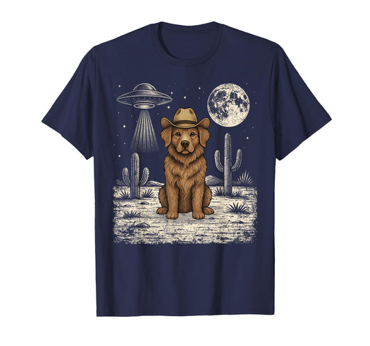 Funny Nova Scotia Duck Tolling Retriever Cowboy Western UFO T-Shirt