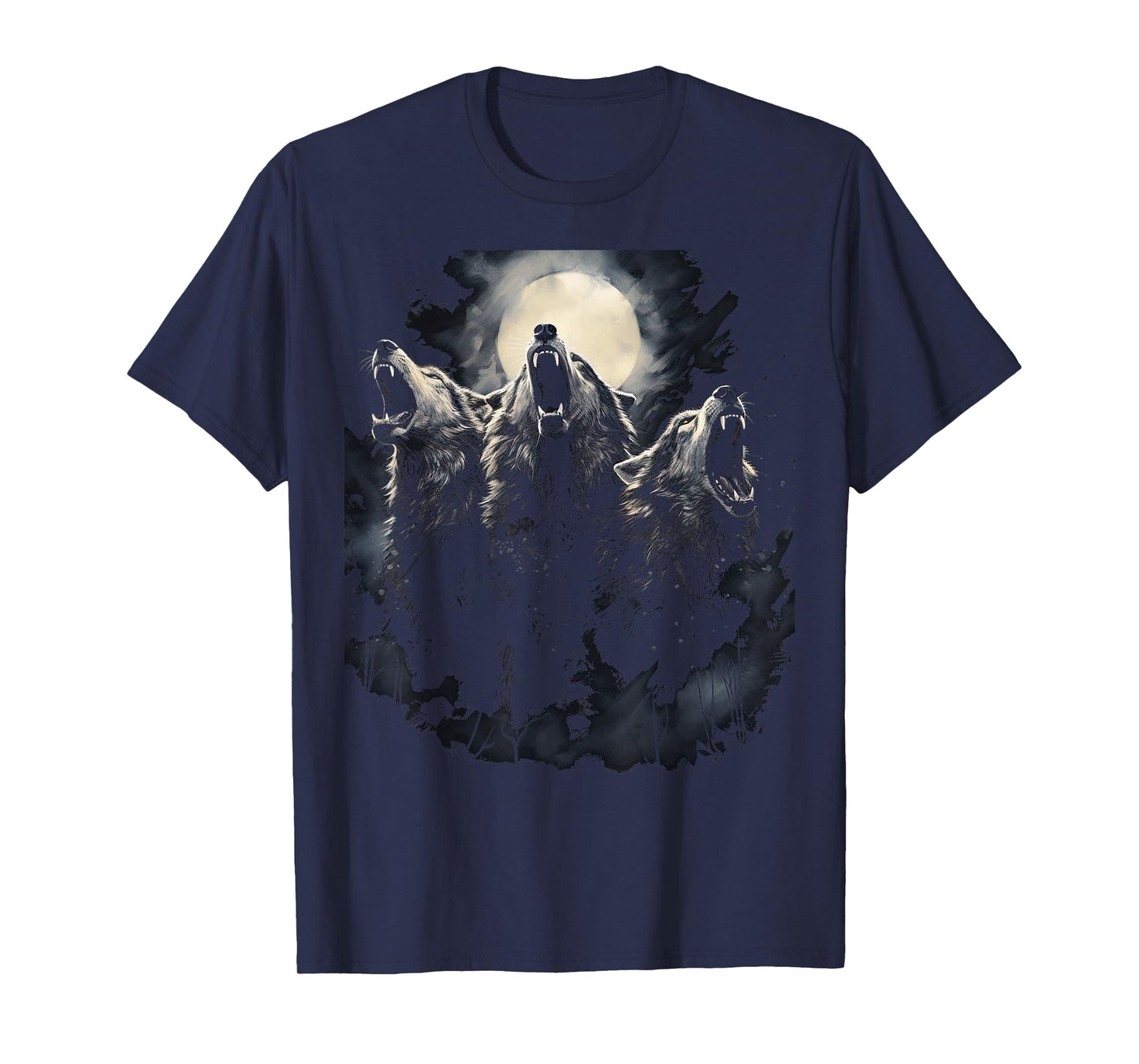 Wolves Howl to the Moon Wolf Wild Animals T-Shirt