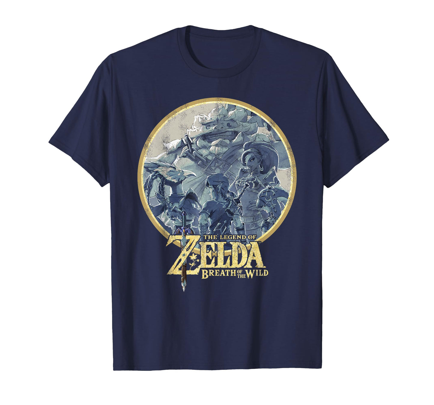 Nintendo Zelda Breath Of The Wild Rock Badge Graphic T-Shirt T-Shirt