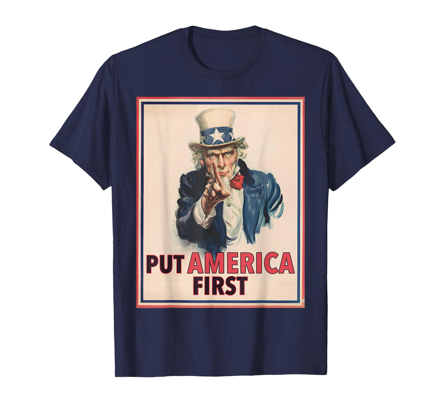 Put America First Poster - Trump 2024 Patriotic American T-Shirt