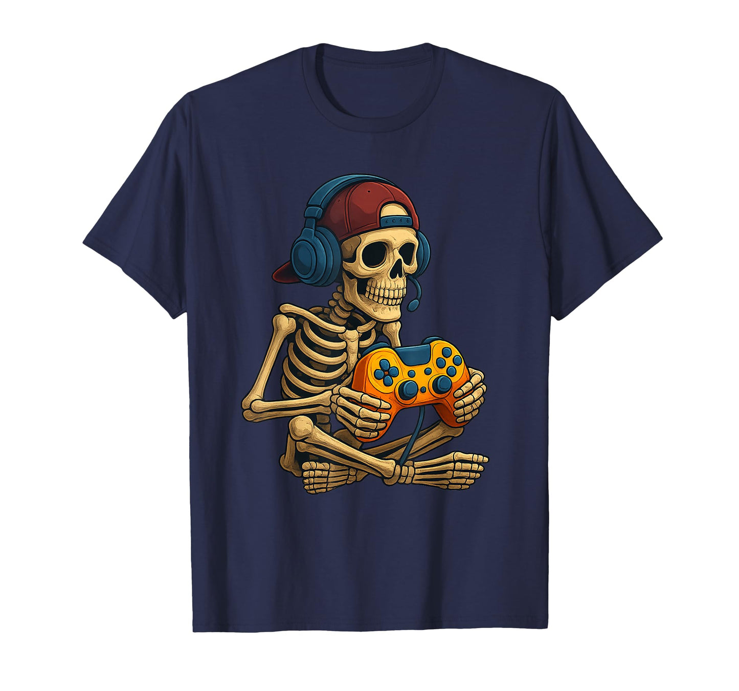 Gamer Halloween – Video Game Skeleton with Controller T-Shirt