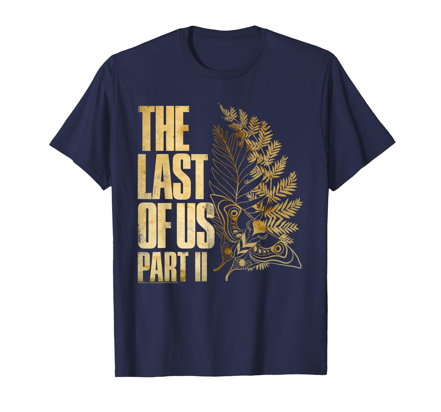 The Last of Us Part II Golden Moth and Leaves Video Game T-Shirt