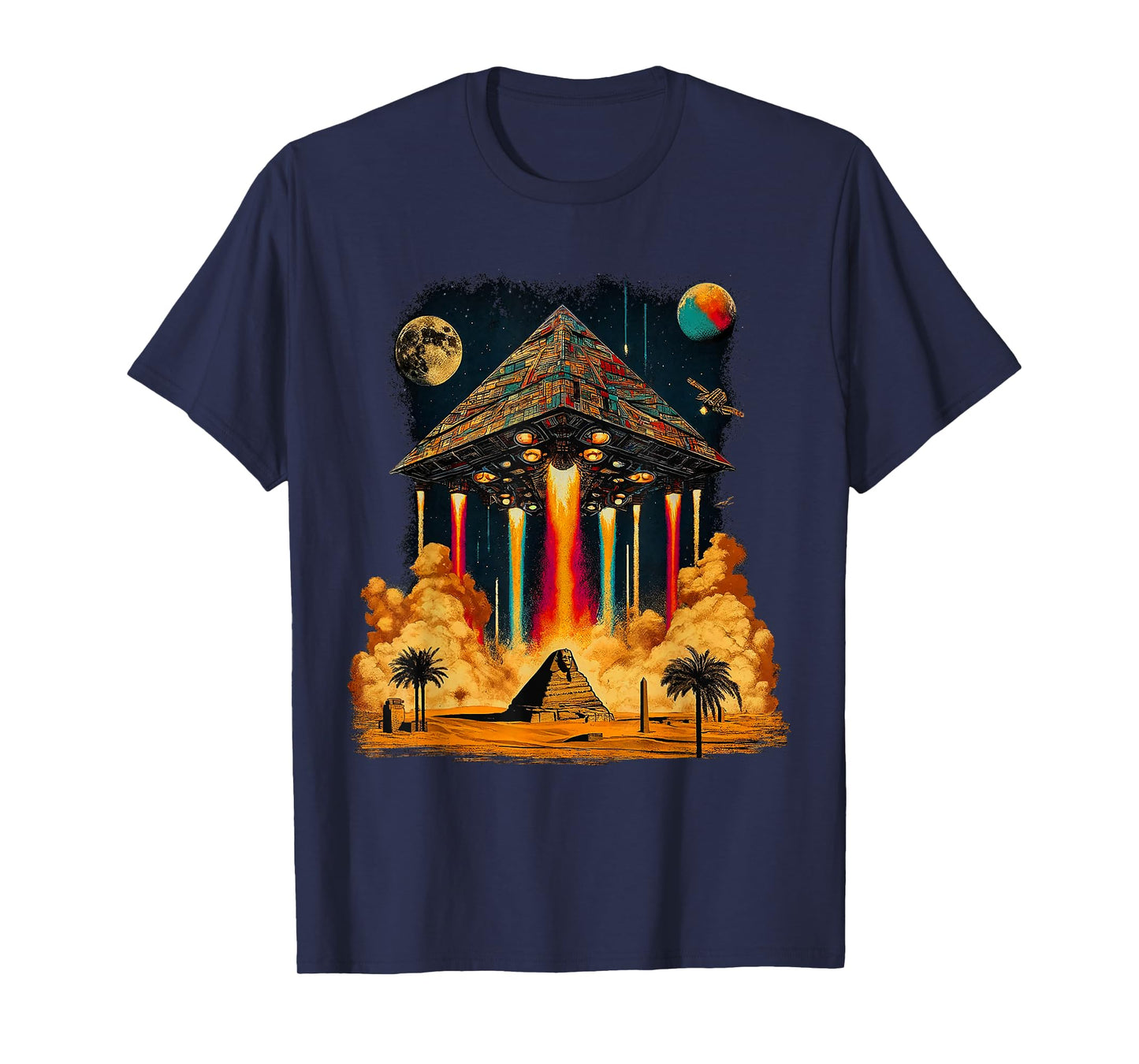 UFO Ancient Alien Pyramid Spaceship ancient astronaut Tshirt T-Shirt