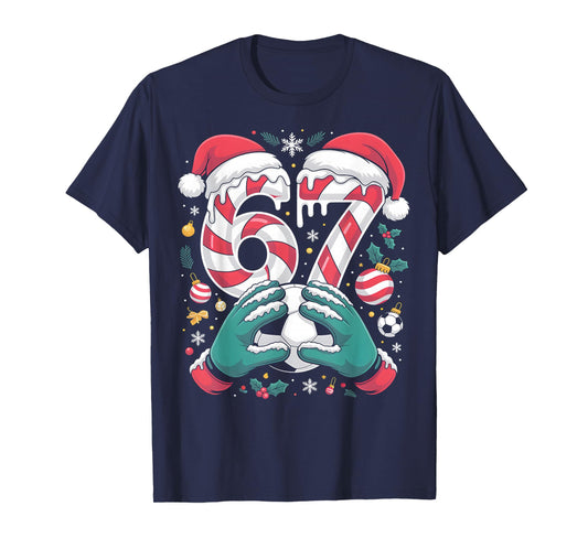 Funny 67 Six Seven Soccer Goalkeeper Funny Meme Christmas T-Shirt