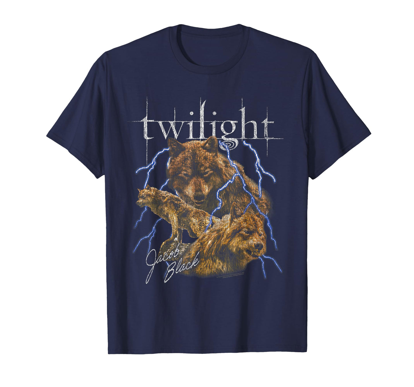 Twilight Saga Jacob Black Three Wolf Moon Werewolf Movie T-Shirt