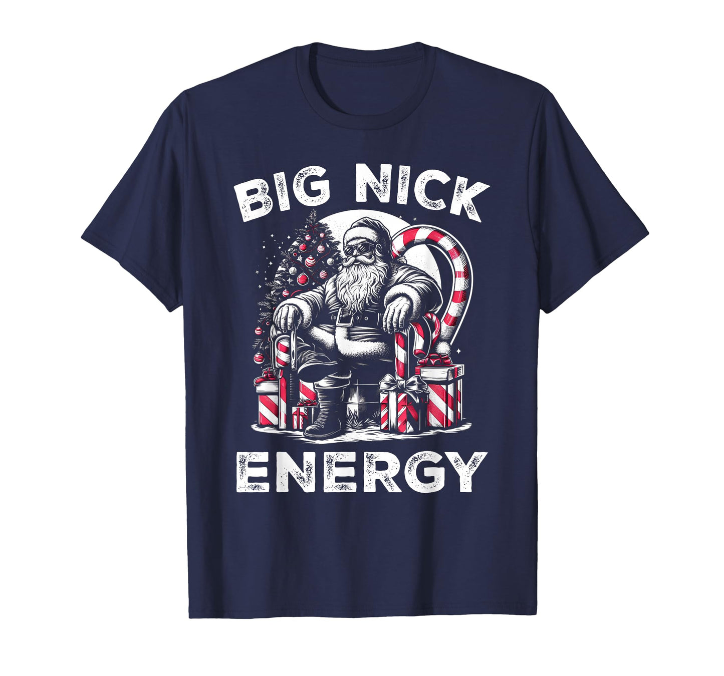 Big Nick Energy Funny Santa Claus Christmas Men Women Kids T-Shirt