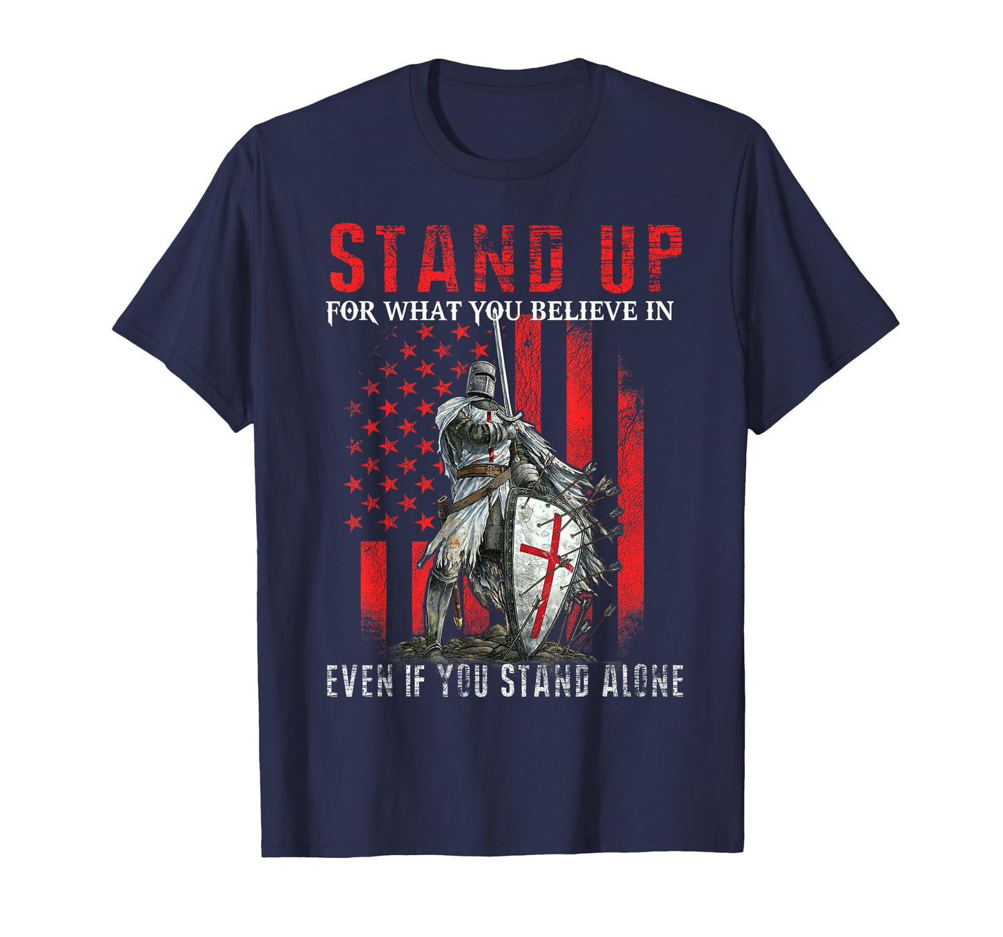Knight Templar American Flag-Knight Templar Gift T-Shirt for Women Kids Men