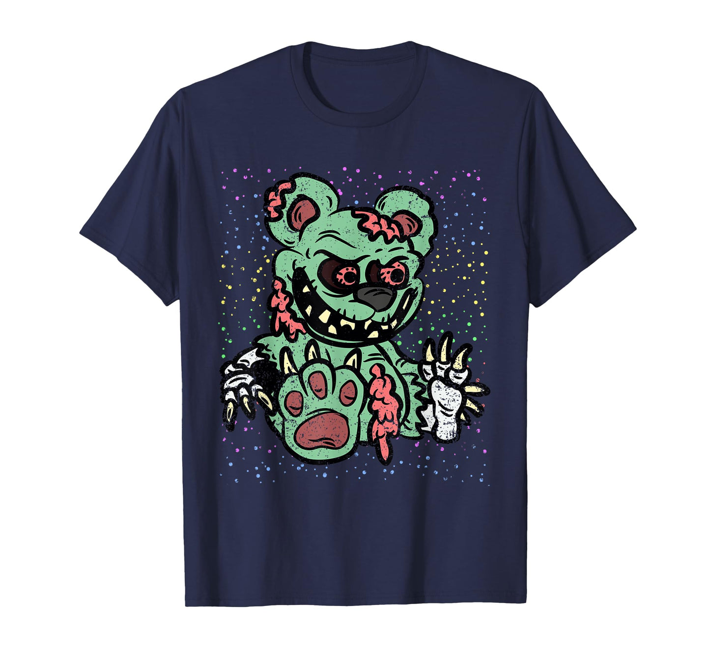 Zombie Teddy Bear Halloween Costume Scary Spooky Monster T-Shirt