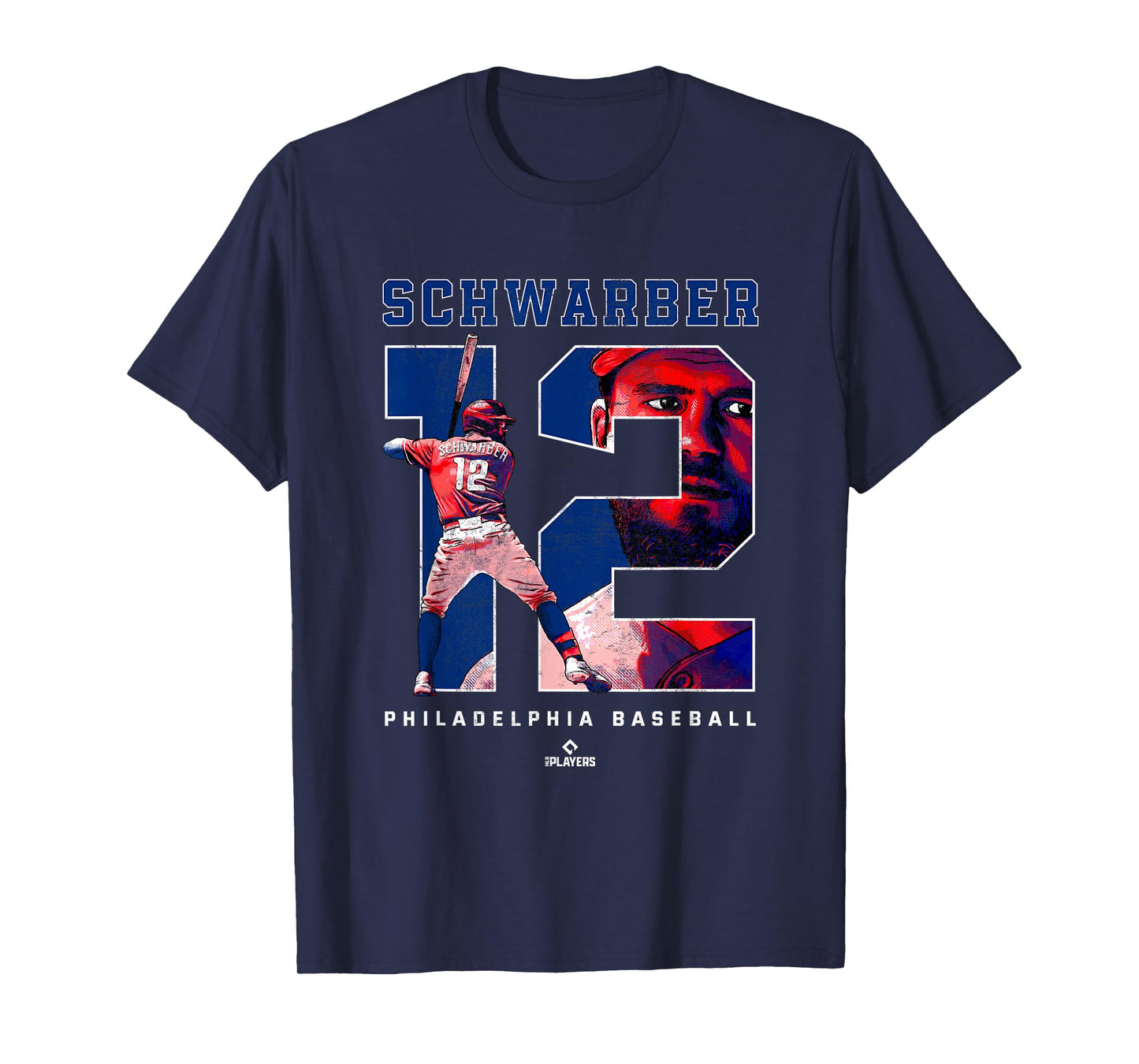 Number and Portrait Kyle Schwarber Philadelphia MLBPA T-Shirt