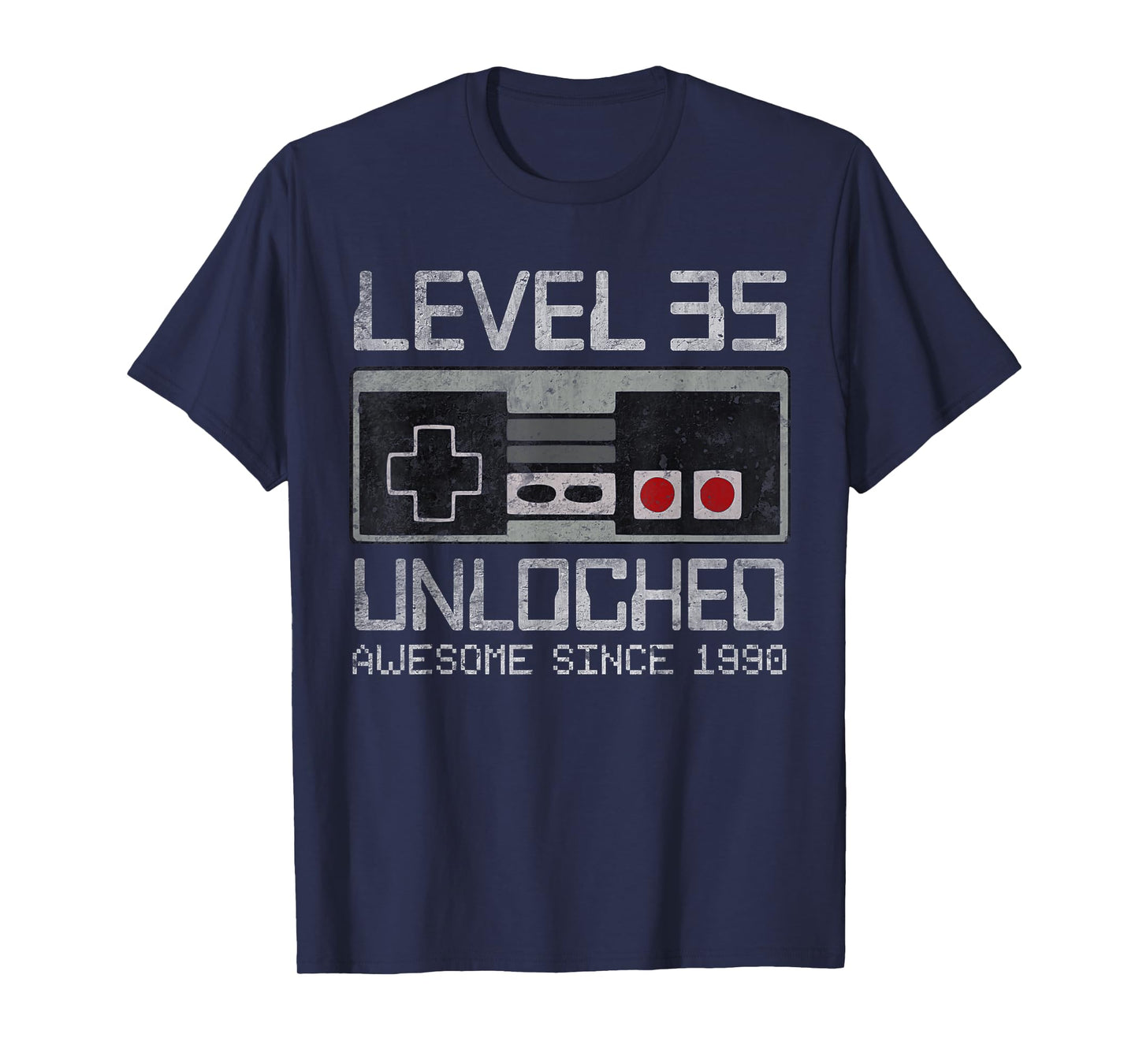 Level 35 Unlocked 35th Birthday 35 Year Old Video Gamer Men T-Shirt