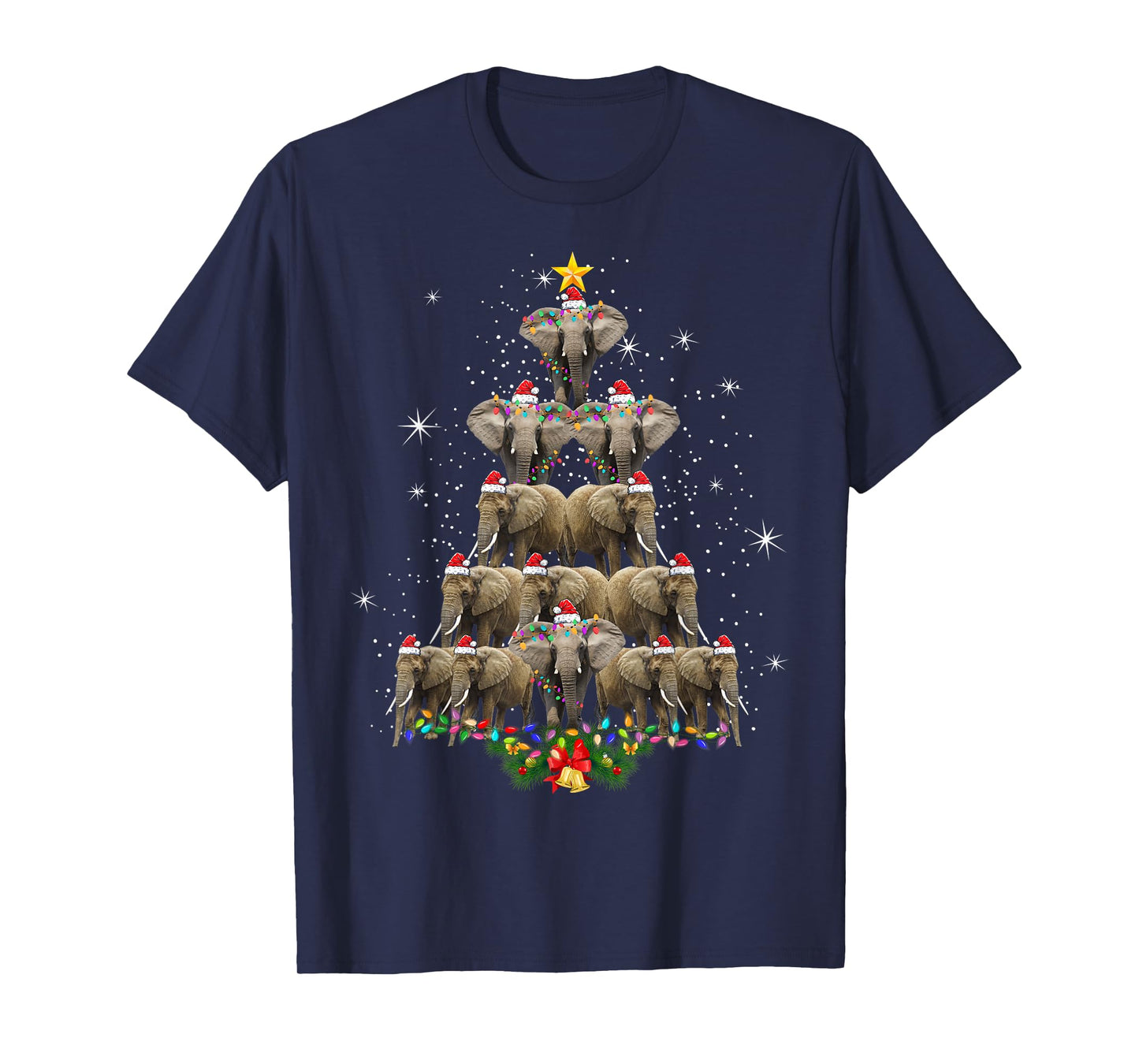 Elephant Christmas Men Women Elephant Lover T-Shirt
