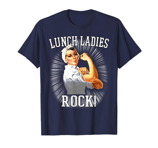 Retro Lunch Ladies Rock Cafeteria Worker Funny Lunch Lady T-Shirt