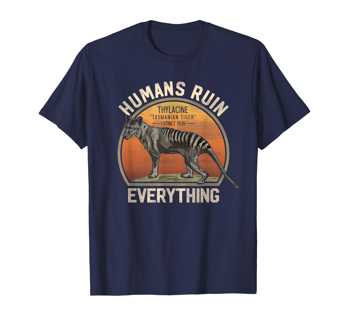 Tasmanian Tiger Thylacine T Shirt Wolf Australian Extinct T-Shirt