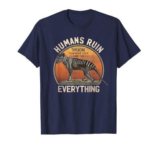 Tasmanian Tiger Thylacine T Shirt Wolf Australian Extinct T-Shirt