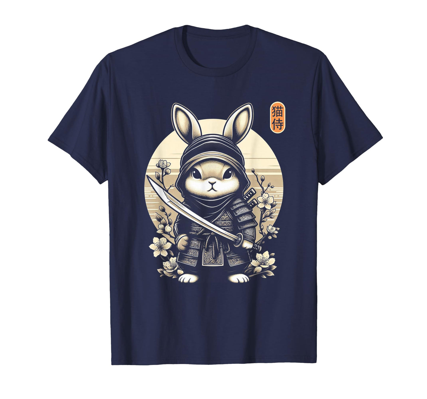 Japanese Samurai Ninja Rabbit Tattoo Japanese Kawaii Art T-Shirt