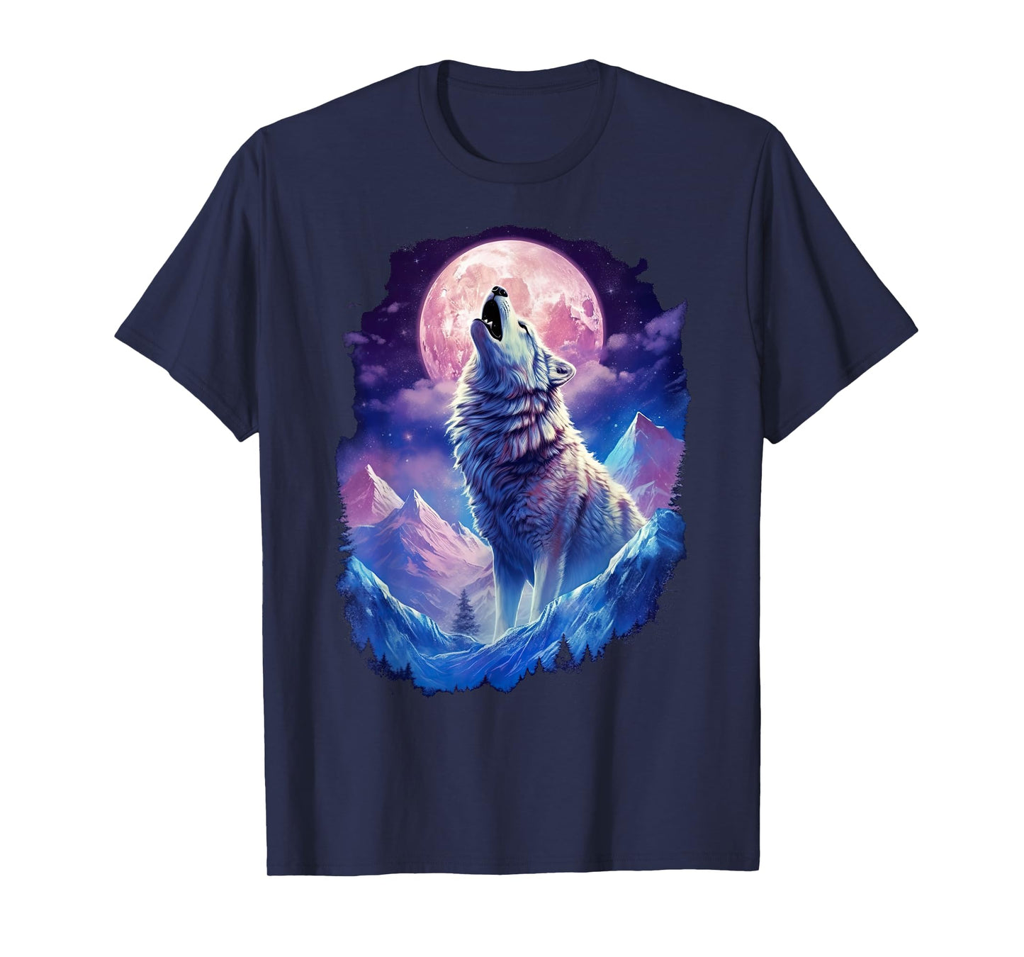 Wolf Moon Howling Funny Wolves pack of wolves T-Shirt