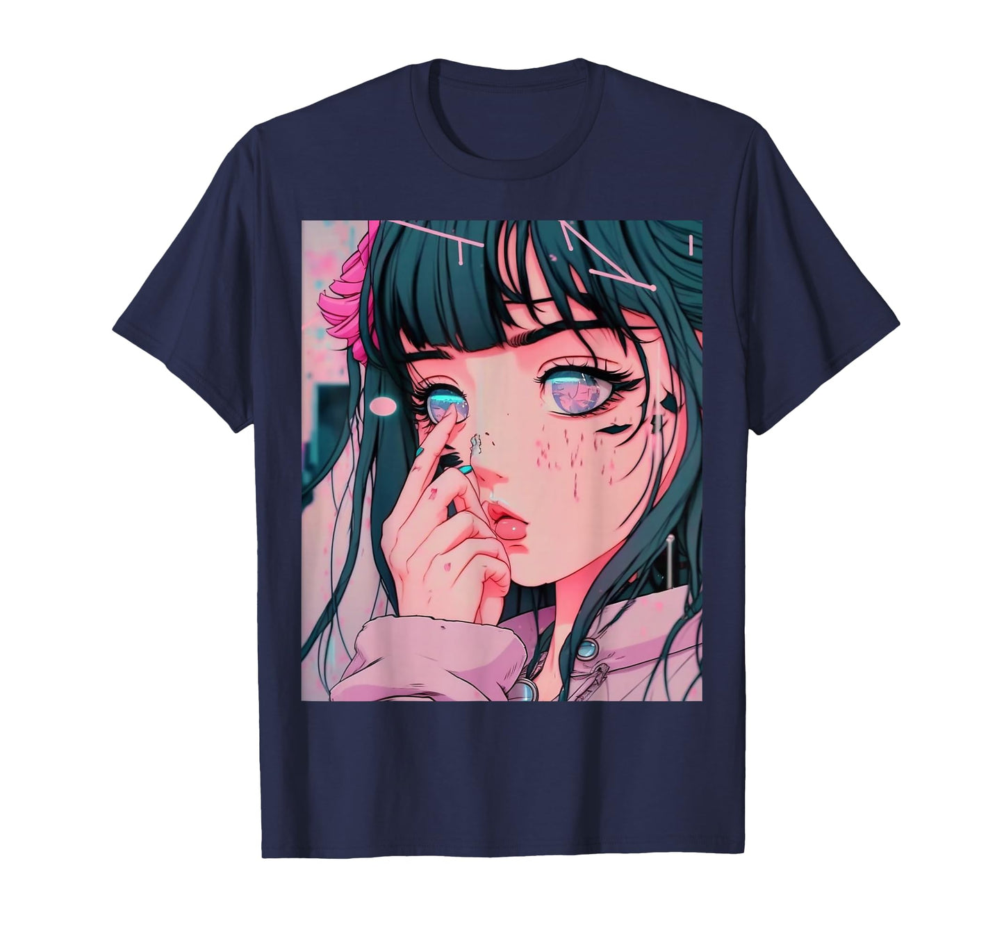 Anime Girl Vaporwave Egirl Aesthetic Japanese Otaku T-Shirt