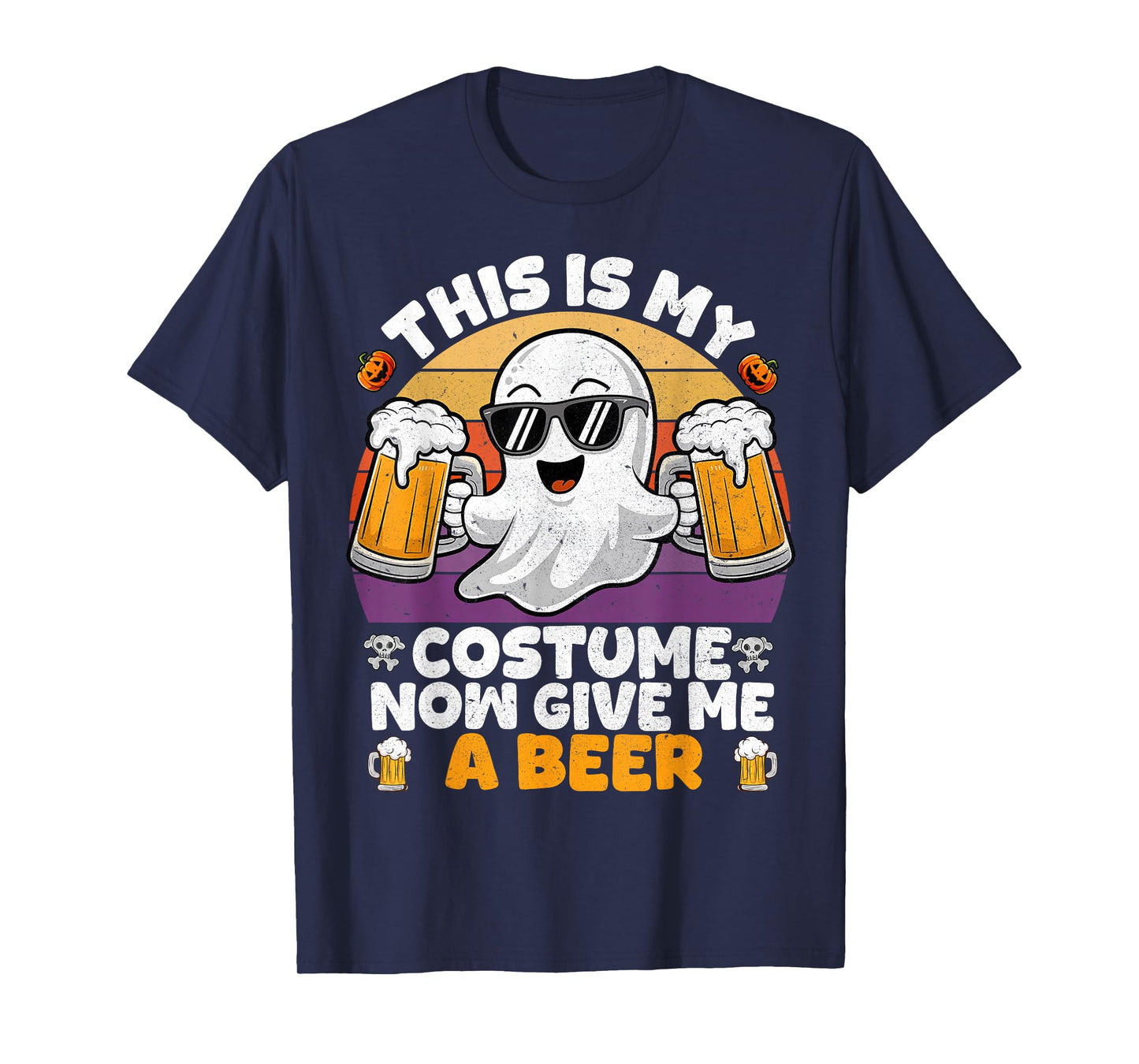 Funny Vintage Boo This is My Halloween Costumes Adults Mens T-Shirt