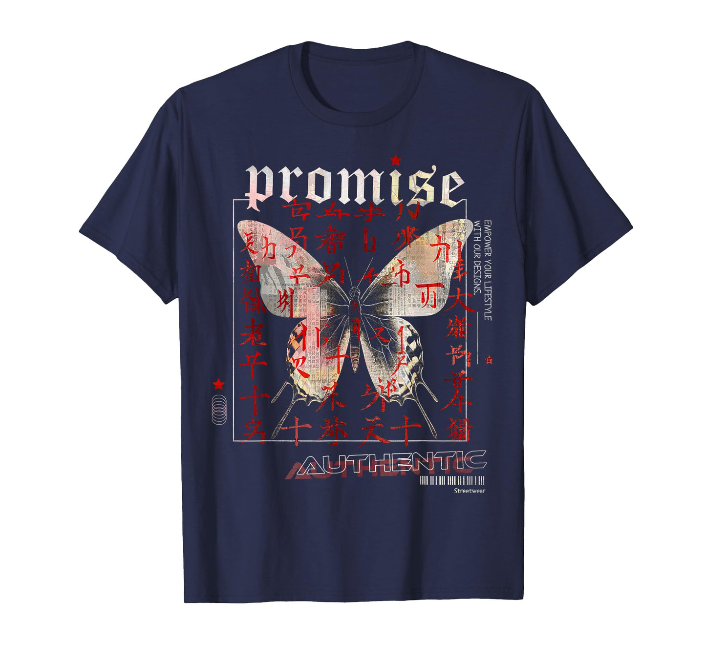 Butterfly | Frontprint | Anime Animal Art Graphic Anime T-Shirt