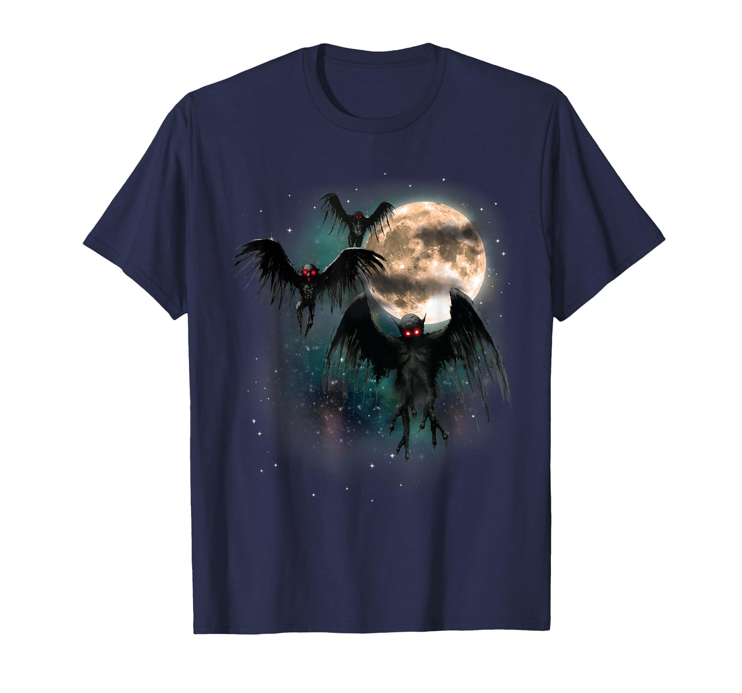 Mothman Shirt Cryptid Cryptozoology Monster Cursed Dead Moon T-Shirt