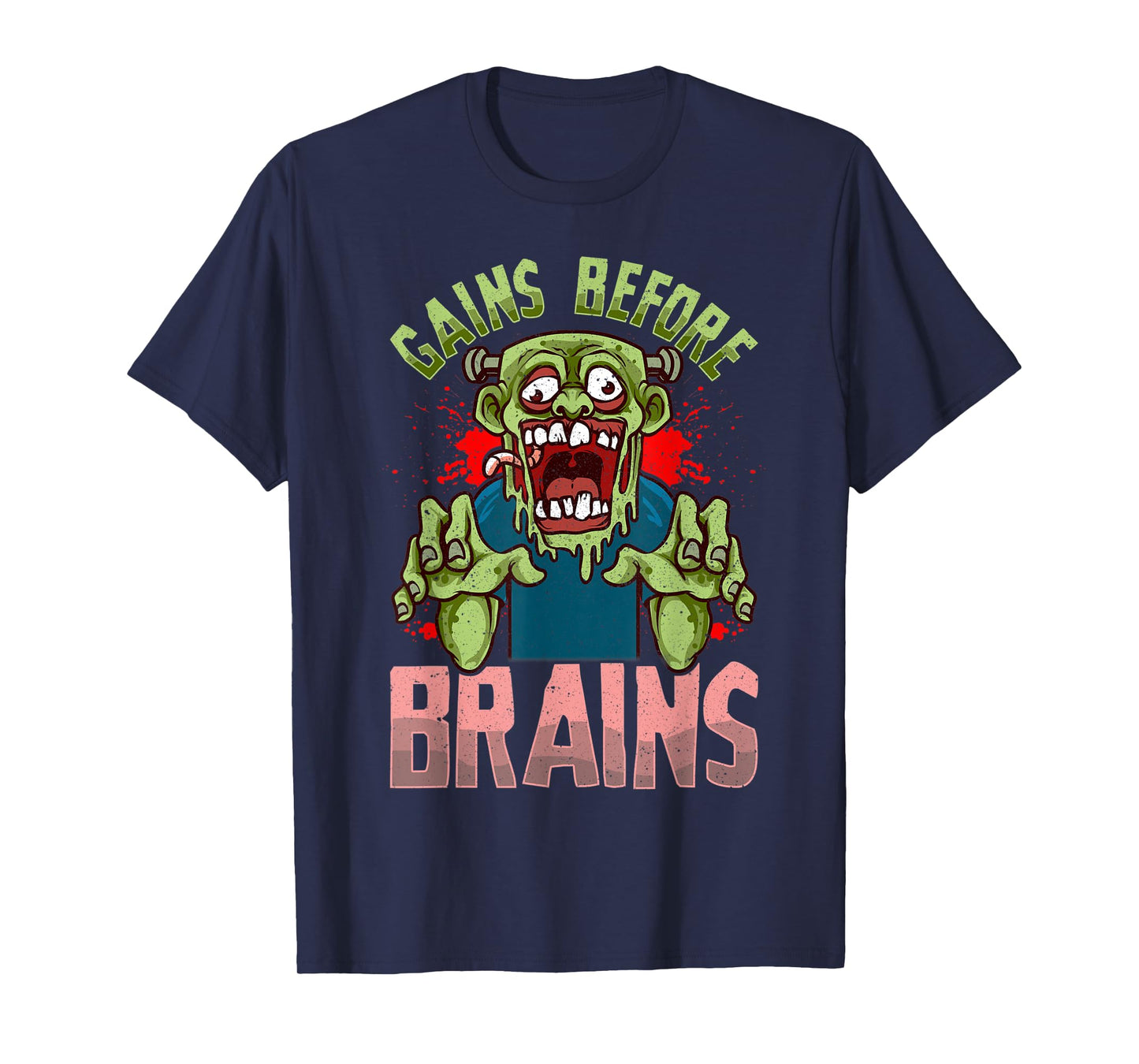Zombie Apocalypse Funny Workout Gym Halloween Zombie T-Shirt