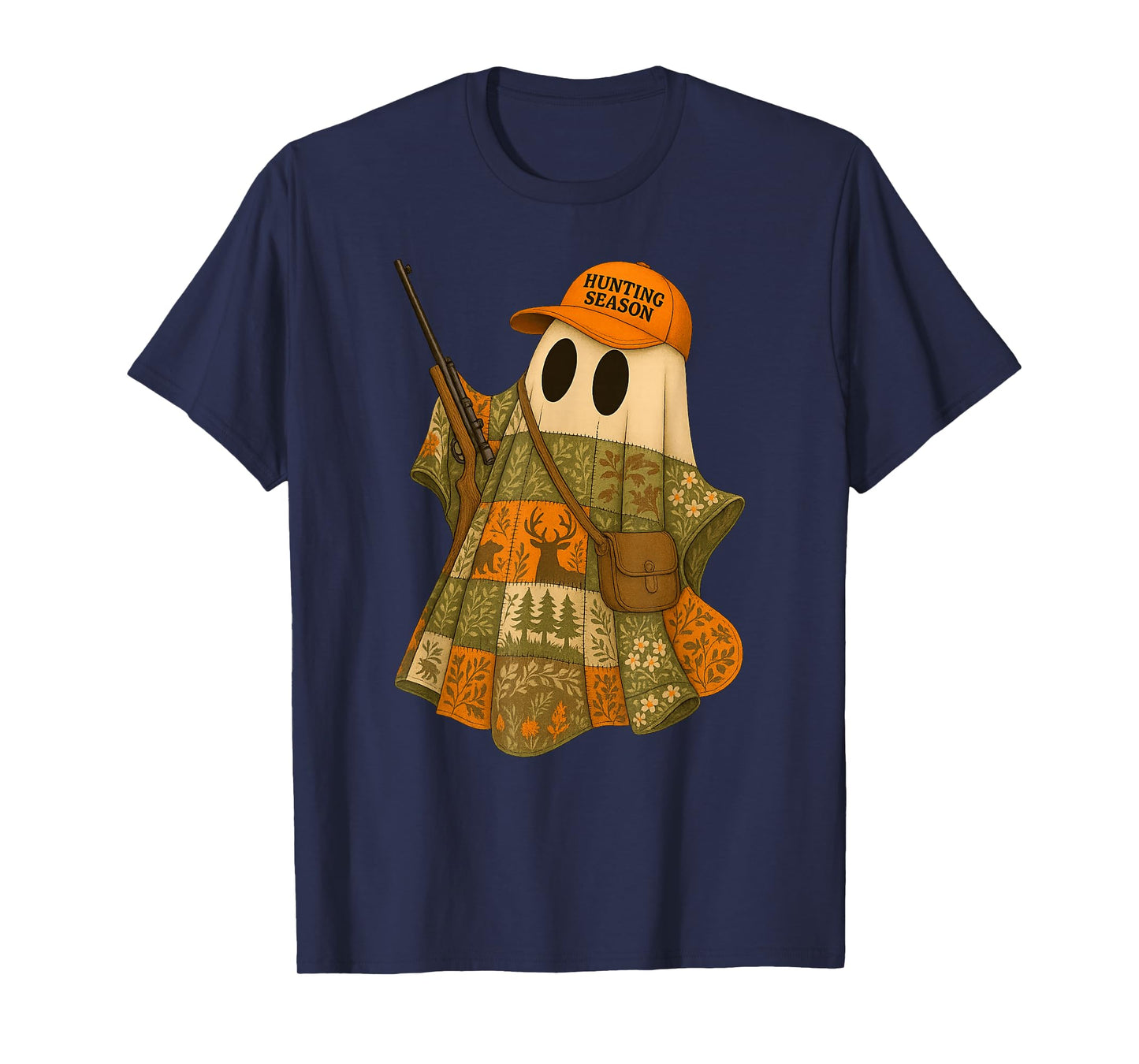 Hunting Season Camo Hunting Ghost Patchwork T-Shirt
