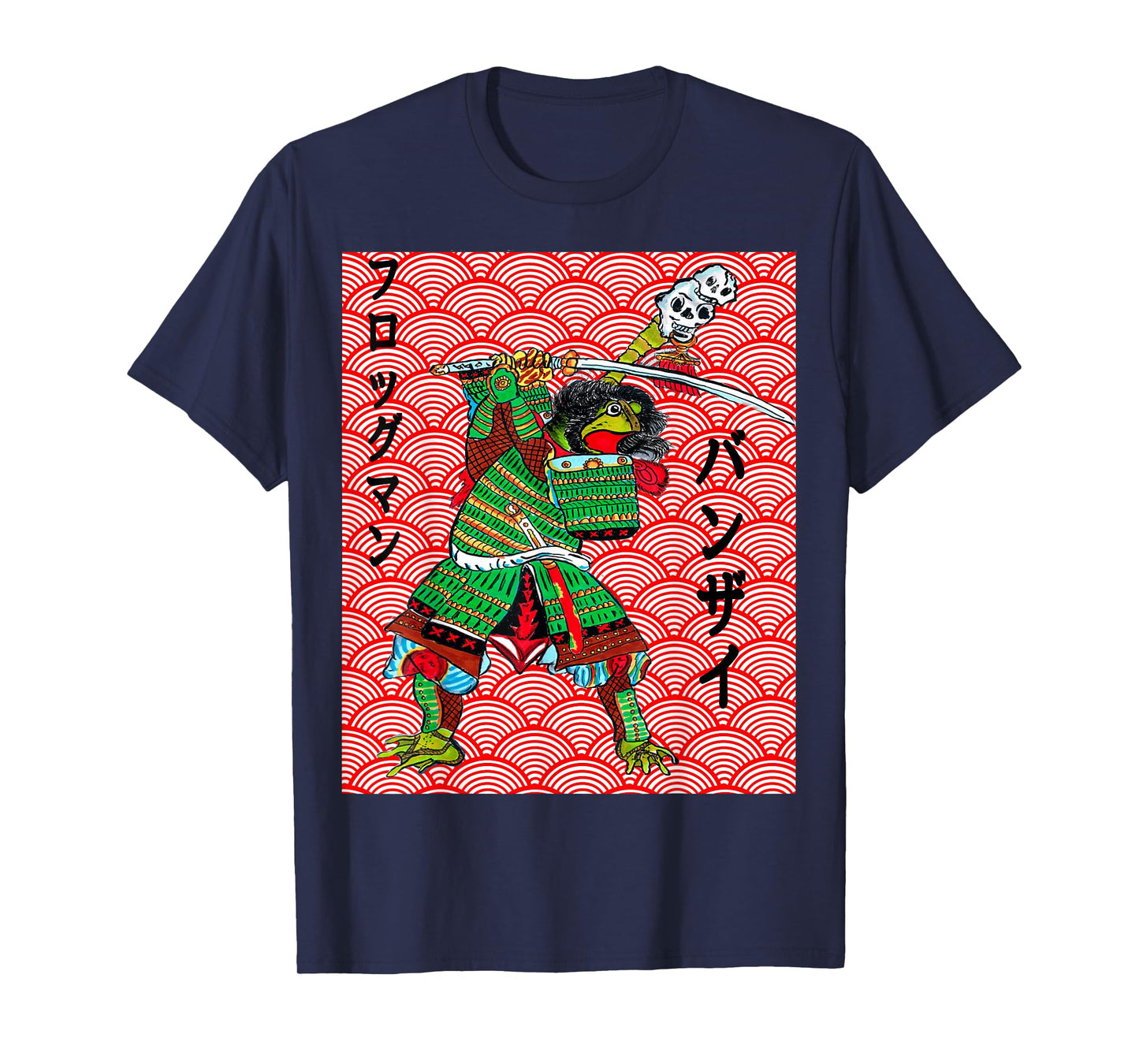 Japanese Samurai Frog Tattoo Design Traditional T-Shirt