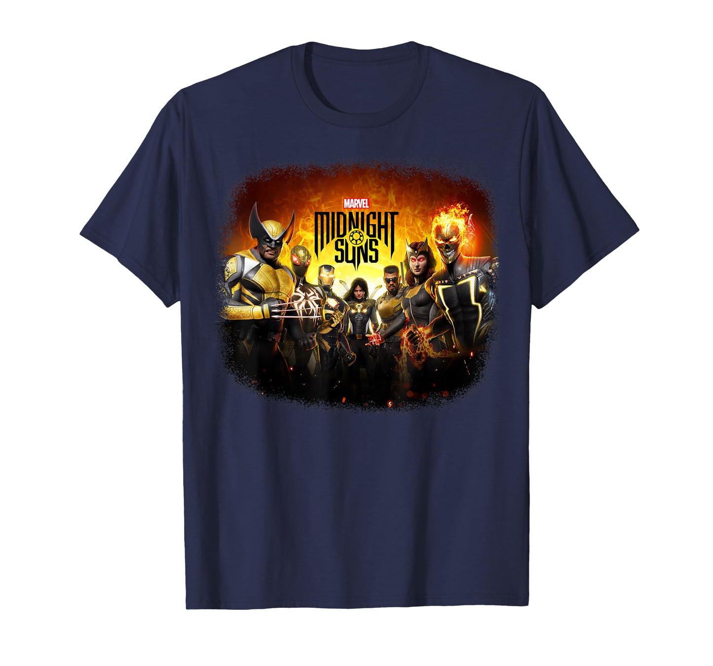 Marvel Midnight Suns Wolverine Iron Man Spider-Man Blade T-Shirt
