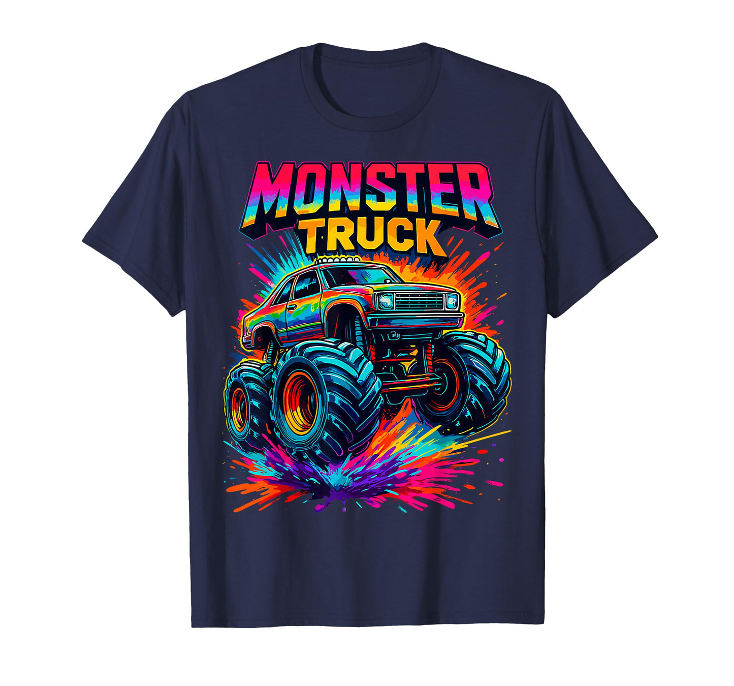 Monster Truck Birthday Party Colourful Monster Trucks T-Shirt