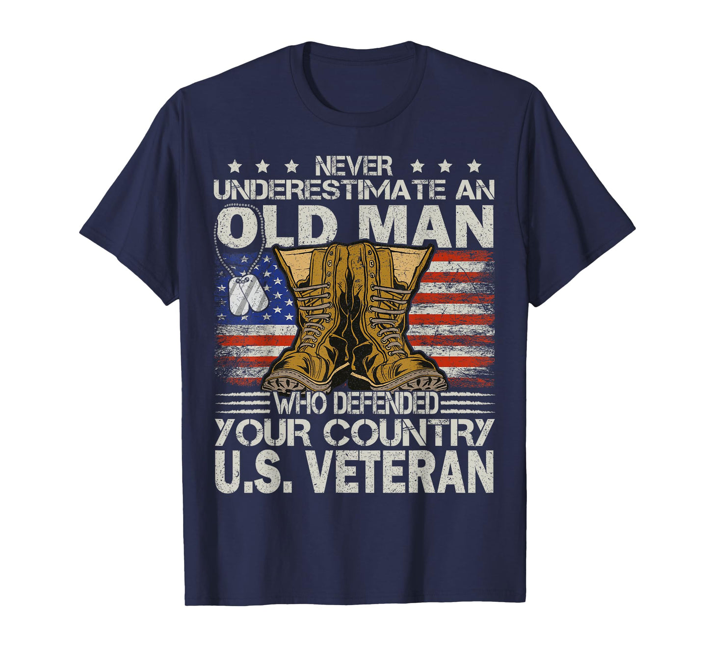 Veteran & Father's Day designs US Veteran veterans day Us Patriot T-Shirt, Black