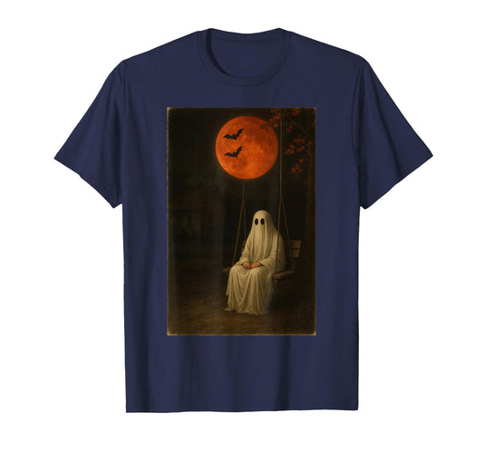 Spooky Ghost Funny Halloween Scary Horror Ghost Spooky Vibes T-Shirt