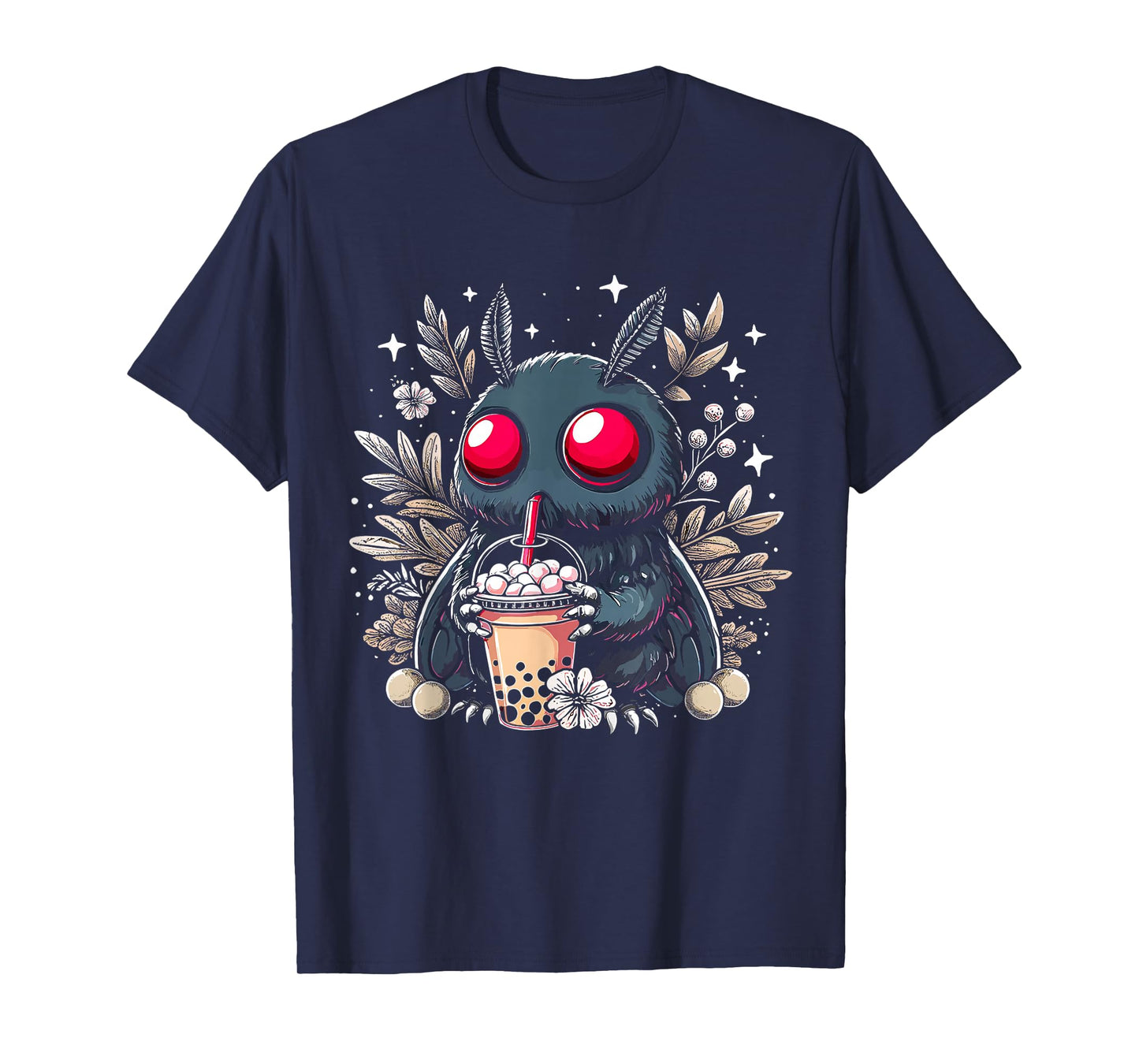 Mothman Bubble Tea Kawaii Boba Tea T-Shirt