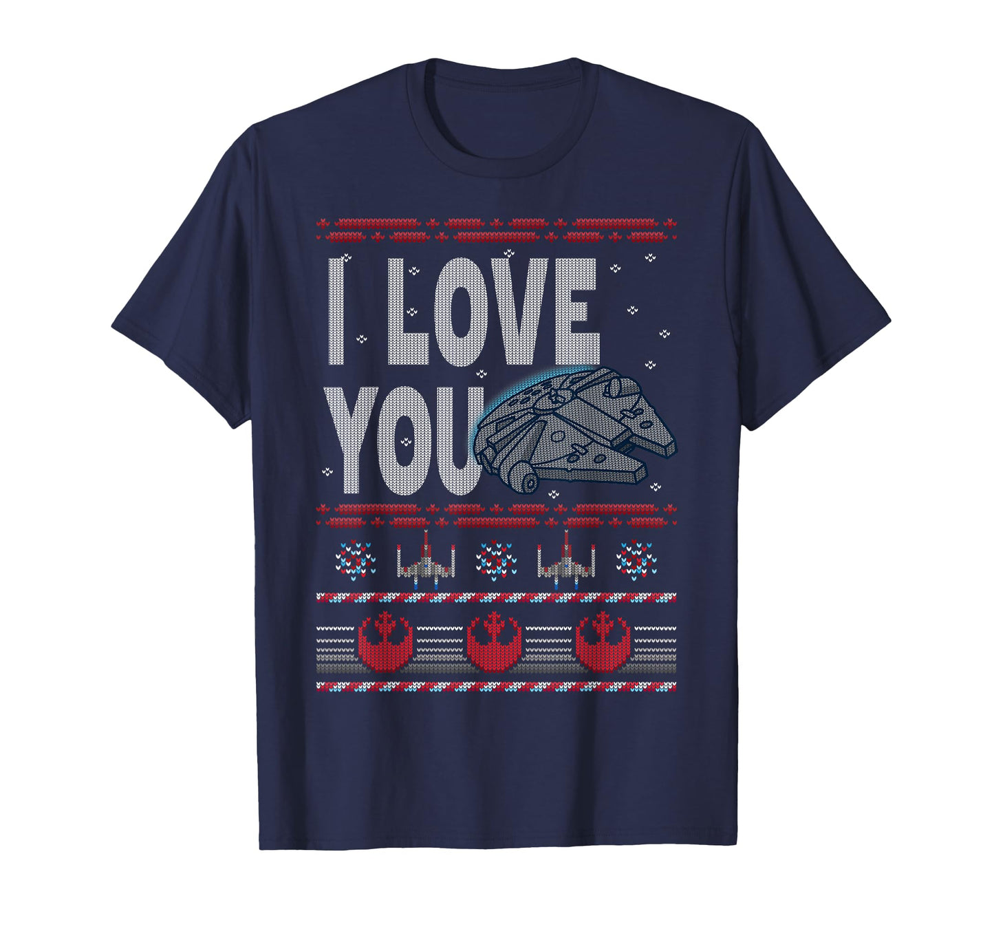 Star Wars Falcon I Love You Ugly Christmas Sweater T-Shirt T-Shirt