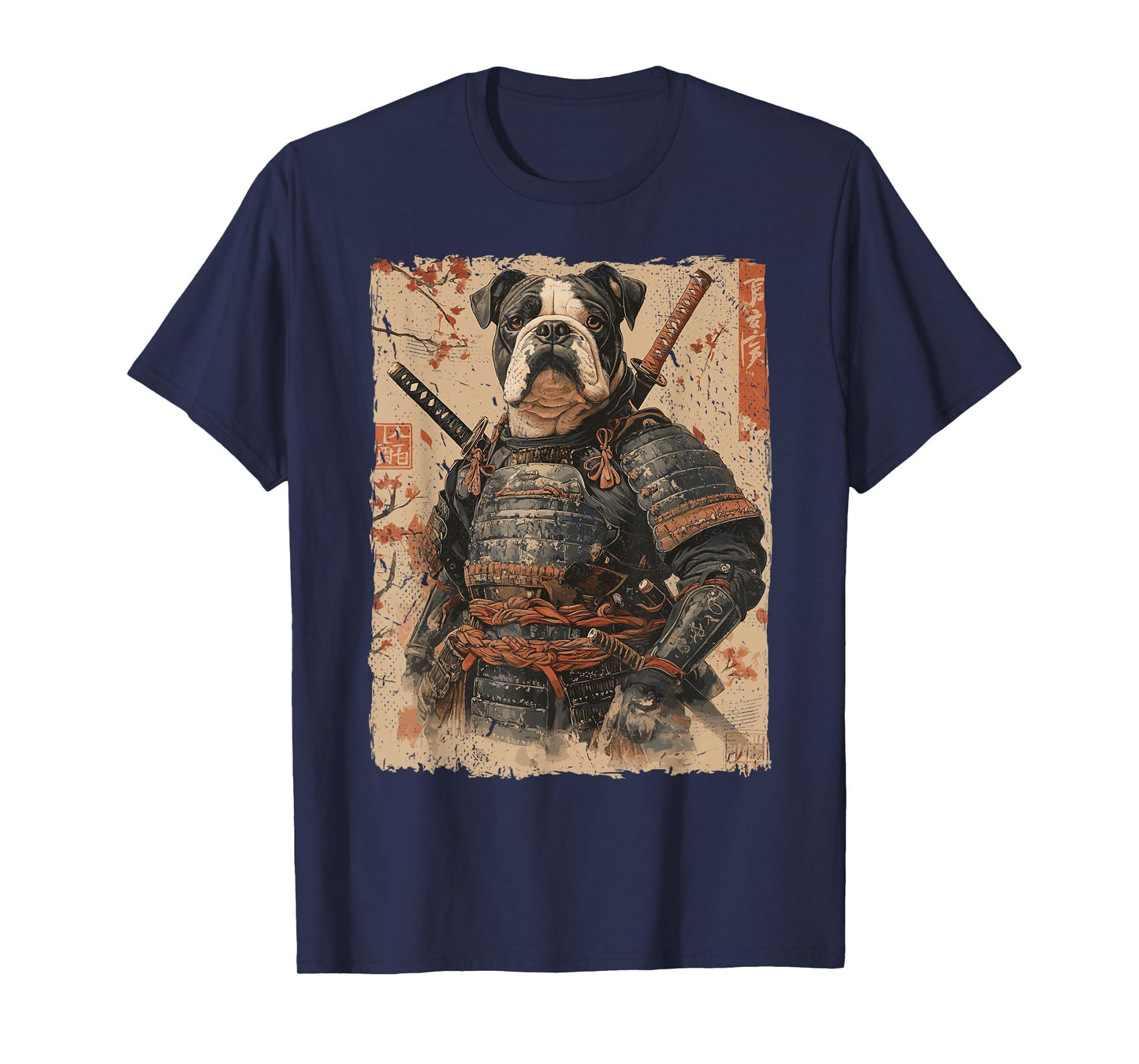 Samurai Dog Warrior Japanese Ukiyo-e Artwork Dog Samurai T-Shirt for Men Women Kids