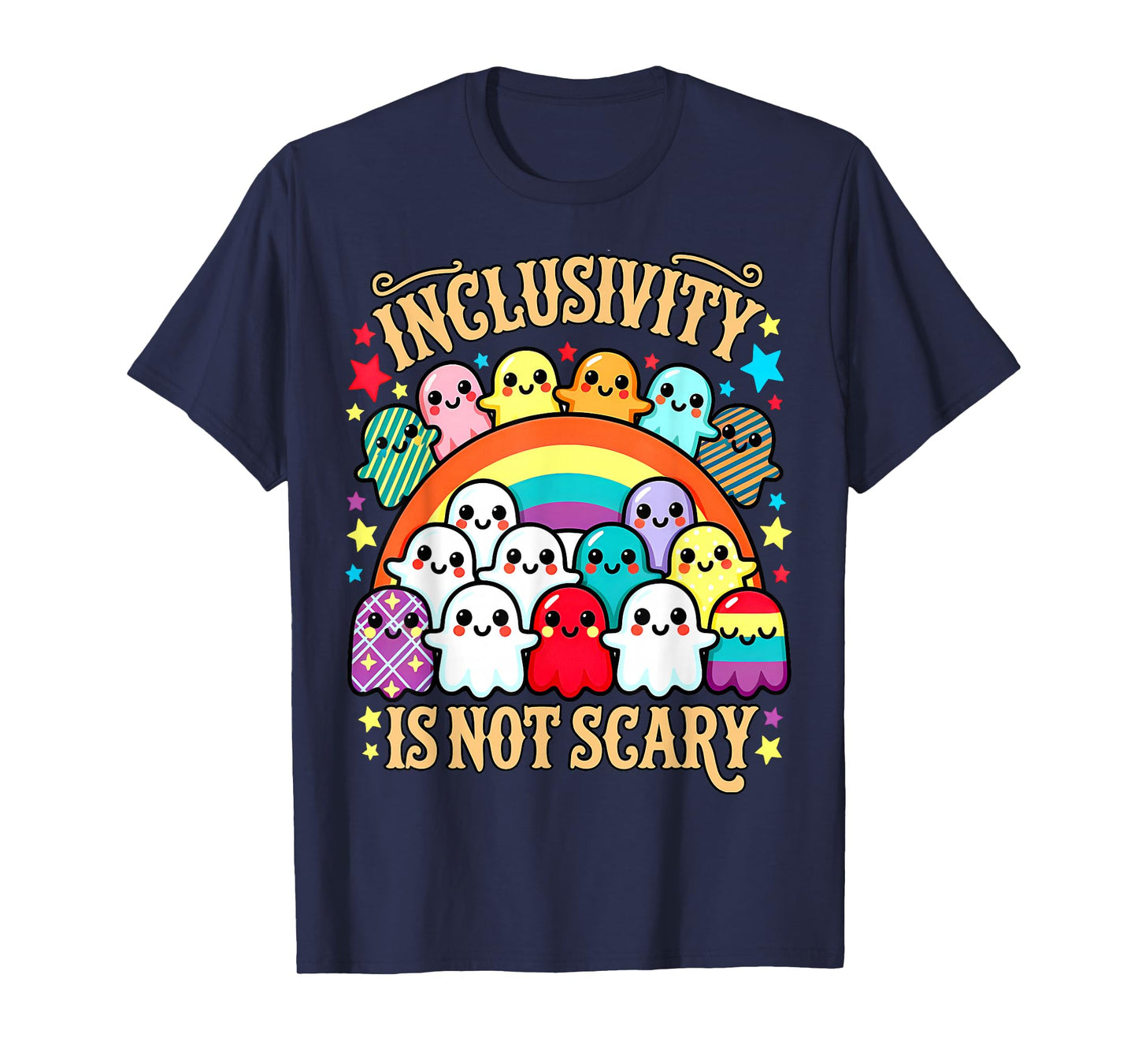 Inclusivity Is Not Scary – Cute Ghost Halloween T-Shirt