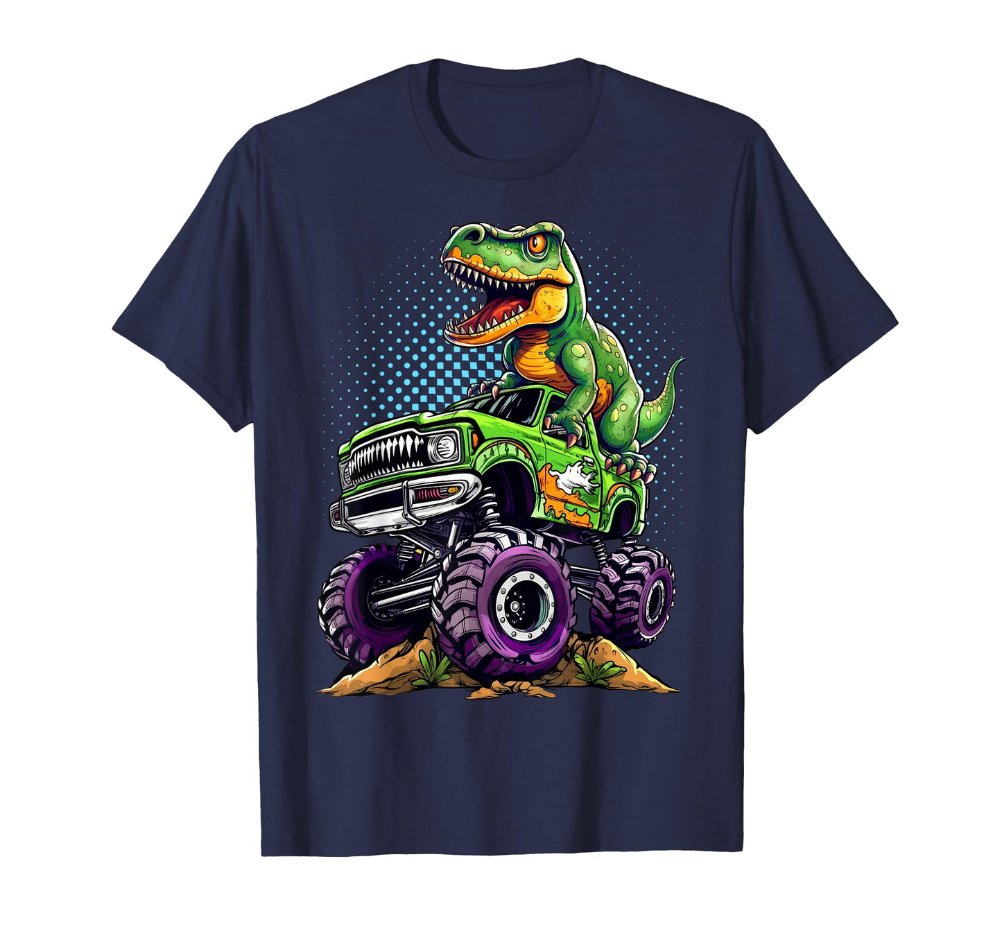 Monster Truck Dinosaur T-Rex Birthday Boy T-Shirt