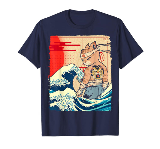 Japanese Ninja Art and Japan Karate, Jujutsu Cat T-Shirt