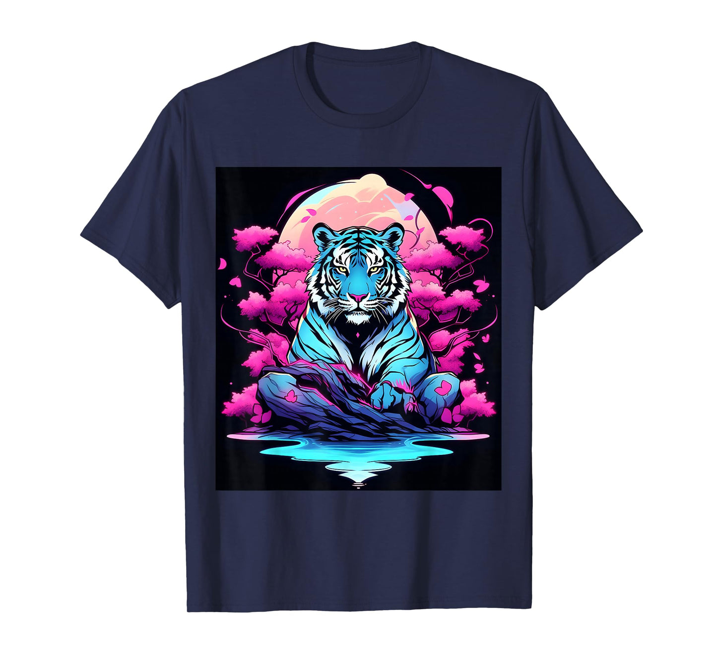 Graphic Showcasing a Striking Tiger in the Darkness T-Shirt