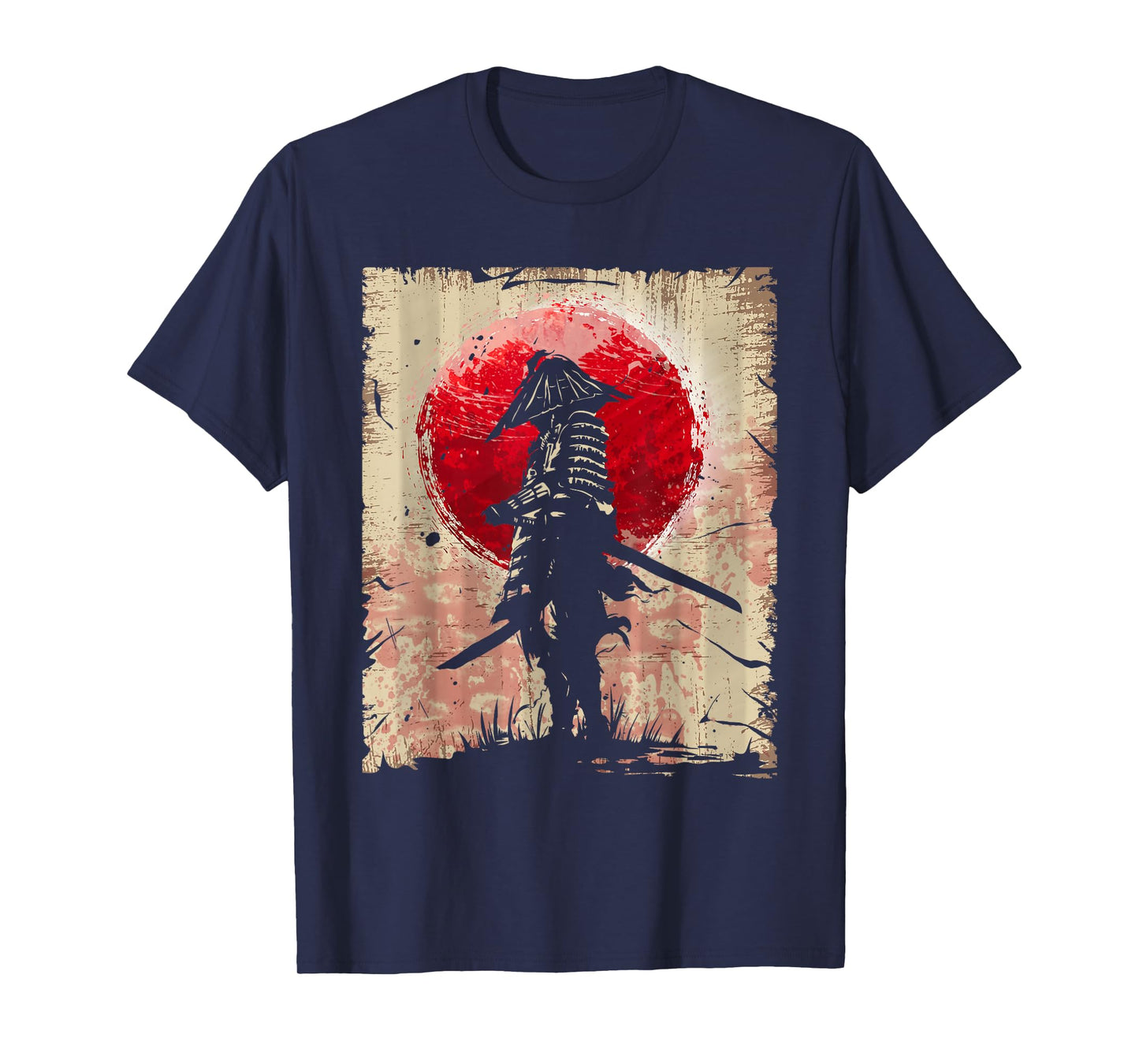 Japanese Art Samurai Vintage Fighter Retro Design T-Shirt