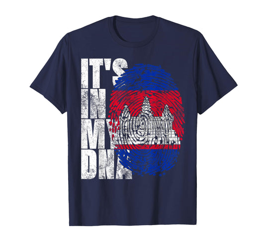 It's in My DNA Cambodian Gifts Khmer Kampuchea Cambodia Flag T-Shirt