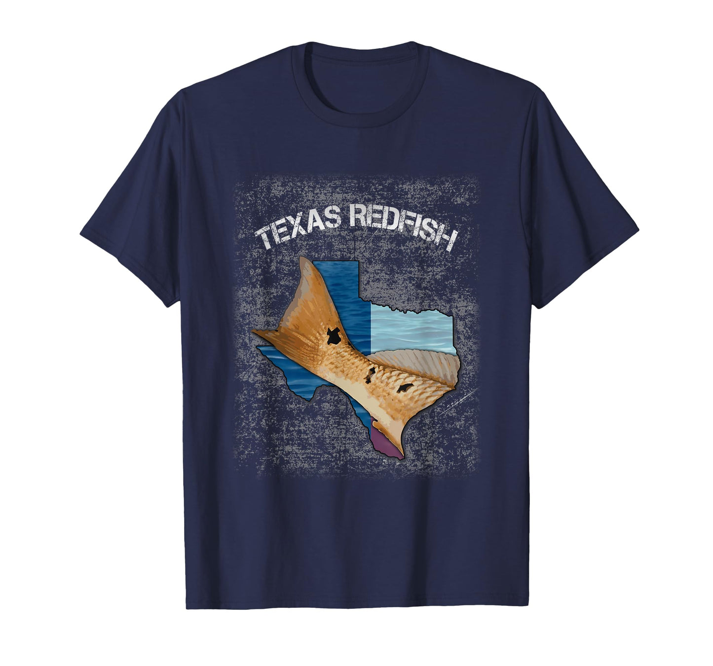 Texas Redfish Texas Flag Fishing Shirt