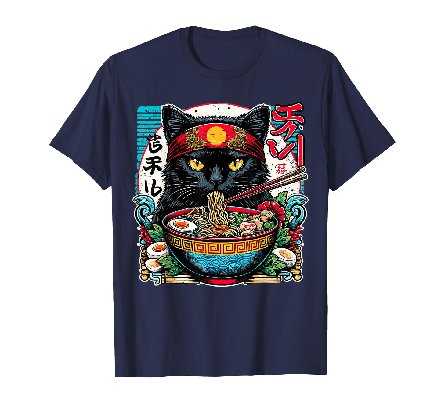 Cats Ramen Noodle Japanese Anime Kawaii Cat T-Shirt