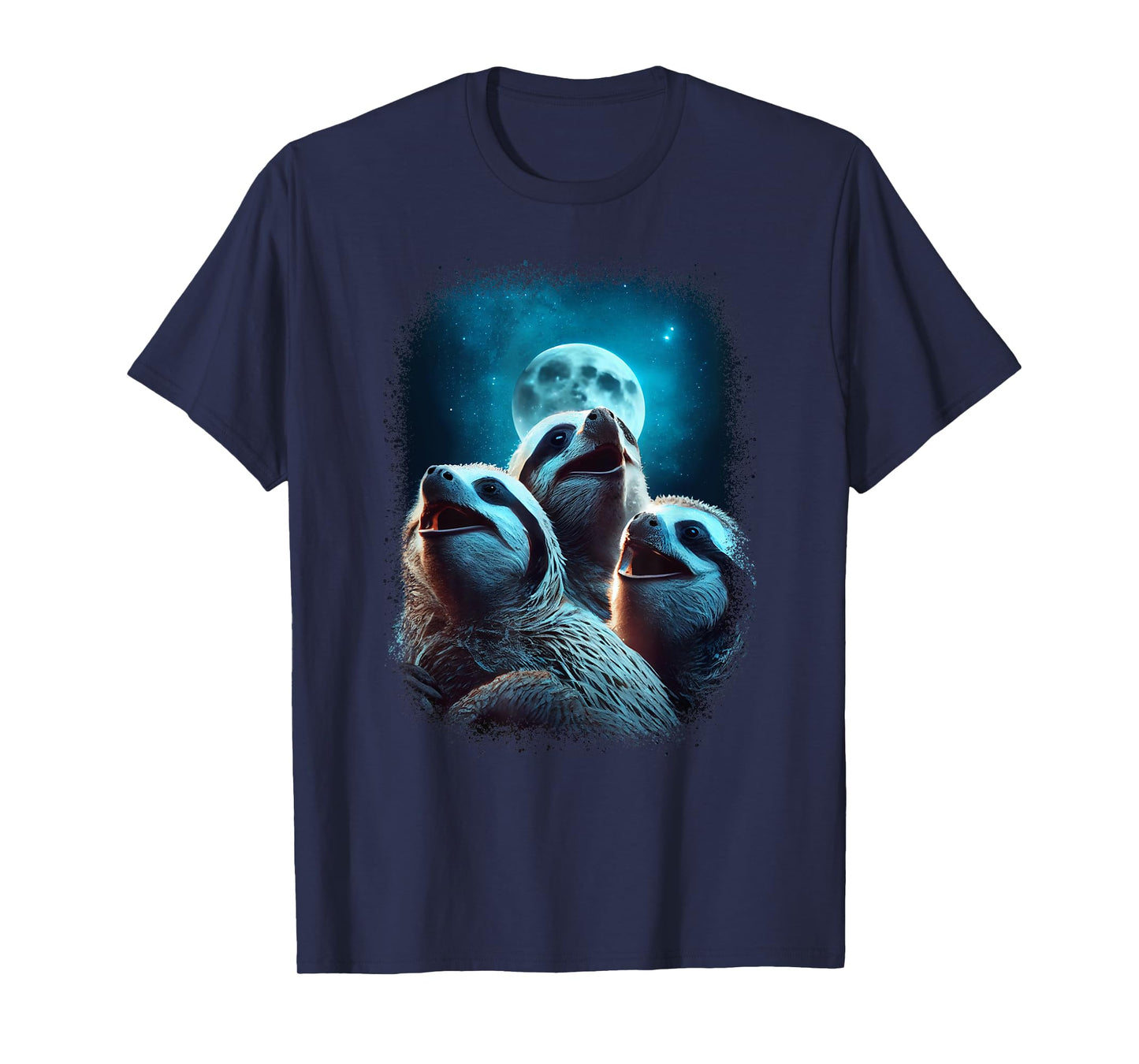 Sloth Howling At The Moon Funny Wild Animal Pet Sloth Lover T-Shirt