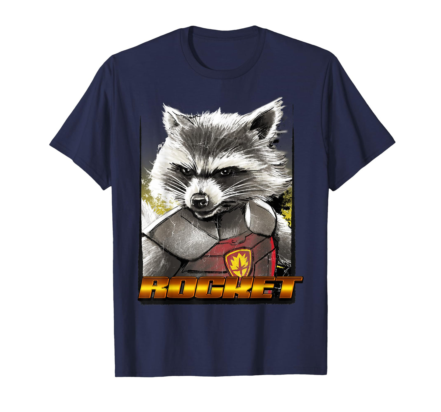 Marvel Guardians of The Galaxy Rocket Glare Wanted Poster T-Shirt Small